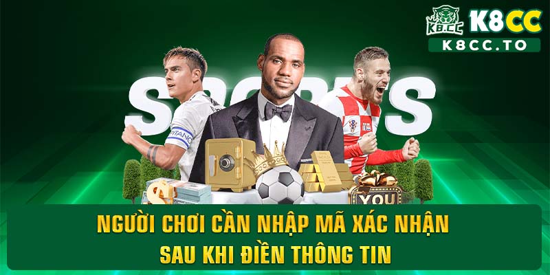 Người chơi cần nhập mã xác nhận sau khi điền thông tin